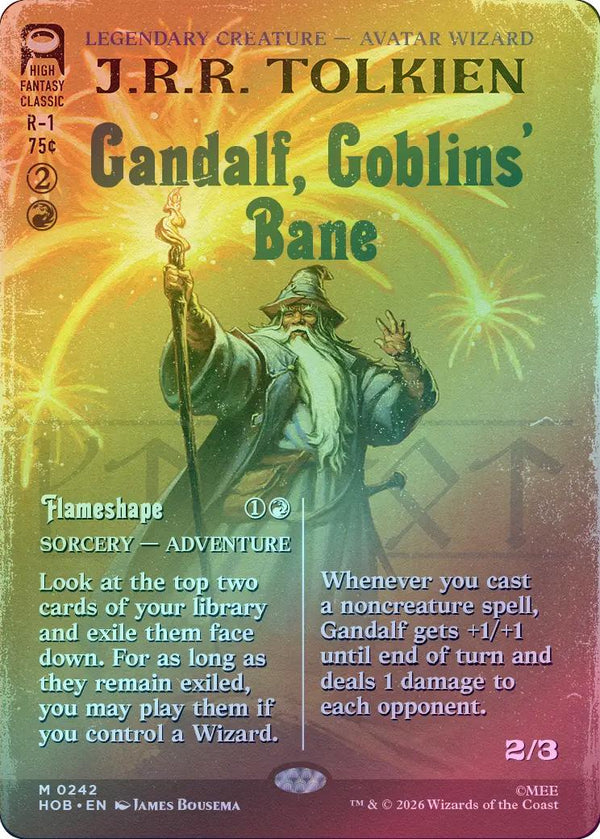 Gandalf, Goblins' Bane // Flameshape - Book Cover (Foil) (HOB) (Pre-Order)