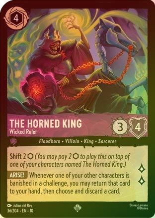 The Horned King (Wicked Ruler) - 36/204 - Super Rare (Foil)