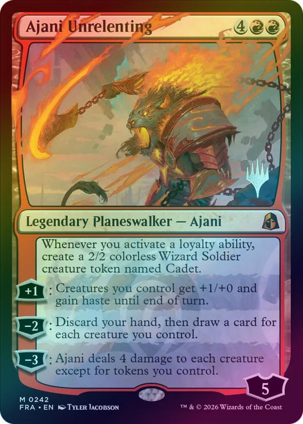 Ajani Unrelenting - Promo Pack (Foil) (PFRA)