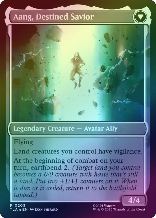 Aang, at the Crossroads // Aang, Destined Savior - Prerelease Promo (Foil) (PTLA)