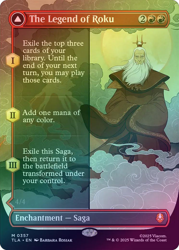 The Legend of Roku // Avatar Roku - Borderless Saga (Foil) (TLA)