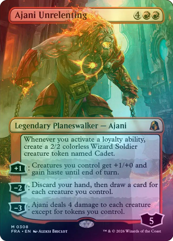 Ajani Unrelenting - Borderless Echo (Foil) (FRA)