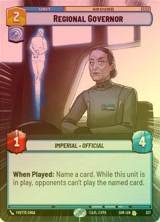 Regional Governor (Hyperspace) - 327 - Rare (Foil)