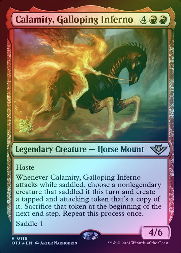 Calamity, Galloping Inferno - Prerelease Promo (Foil) (POTJ)