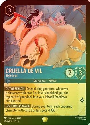 Cruella De Vil (Style Icon) - 143/204 - Legendary (Foil)