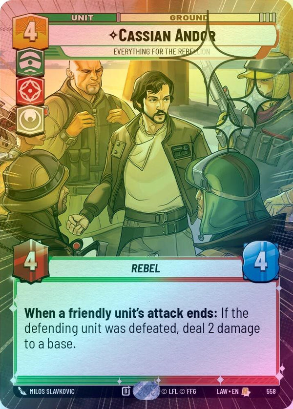 Cassian Andor - Everything for the Rebellion (Hyperspace Foil) - 558 - Rare (Foil)