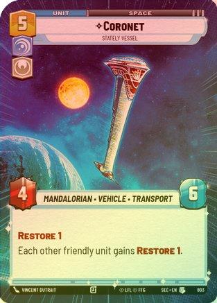 Coronet - Stately Vessel (Hyperspace Foil) - 803 - Uncommon (Foil)