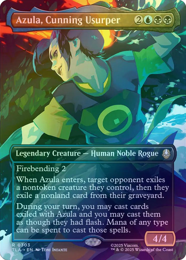 Azula, Cunning Usurper - Borderless Scene (Foil) (TLA)