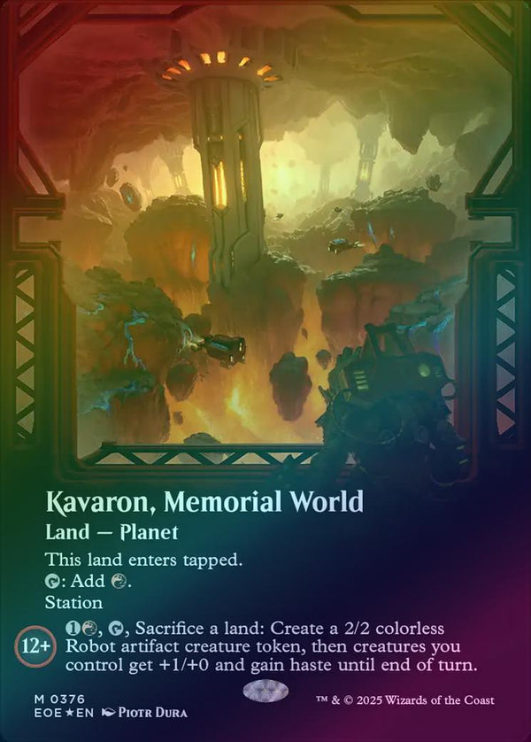 Kavaron, Memorial World - Borderless Viewport Land (Galaxy Foil) (EOE)