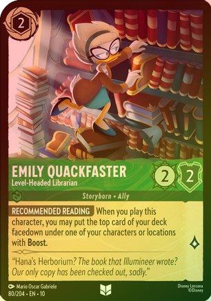 Emily Quackfaster (Level-Headed Librarian) - 80/204 - Uncommon (Foil)