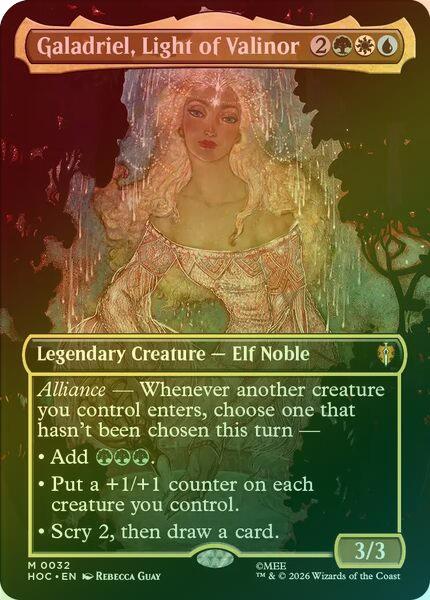 Galadriel, Light of Valinor - Borderless (Foil) (HOC)