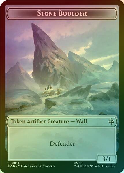 Stone Boulder // Dragon Token (Foil) (THOB)