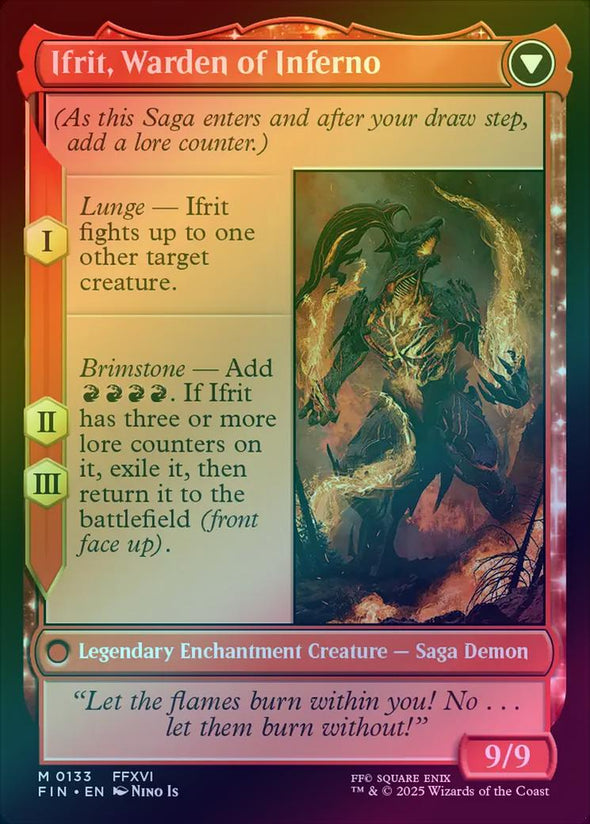 Clive, Ifrit's Dominant // Ifrit, Warden of Inferno (Foil) (FIN)
