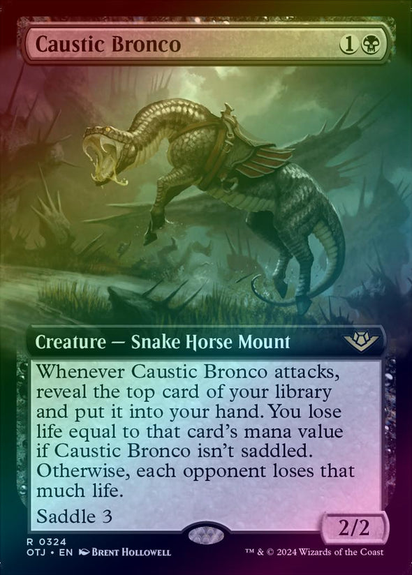 Caustic Bronco - Extended Art (Foil) (OTJ)