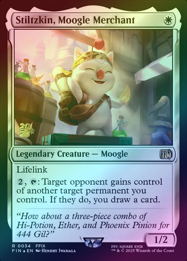 Stiltzkin, Moogle Merchant - Prerelease Promo (Foil) (PFIN)