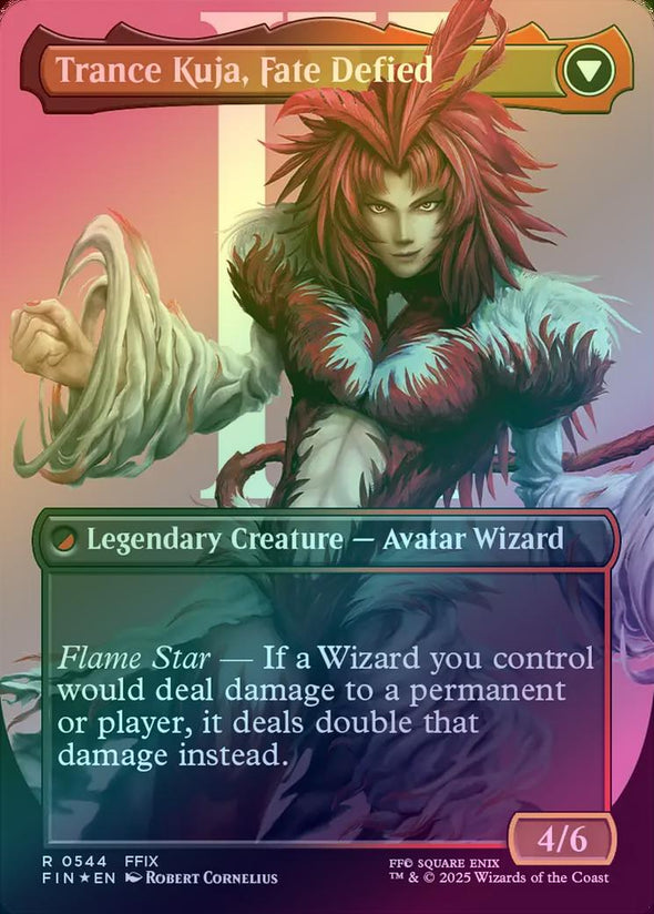 Kuja, Genome Sorcerer // Trance Kuja, Fate Defied - Borderless (Surge Foil) (FIN)