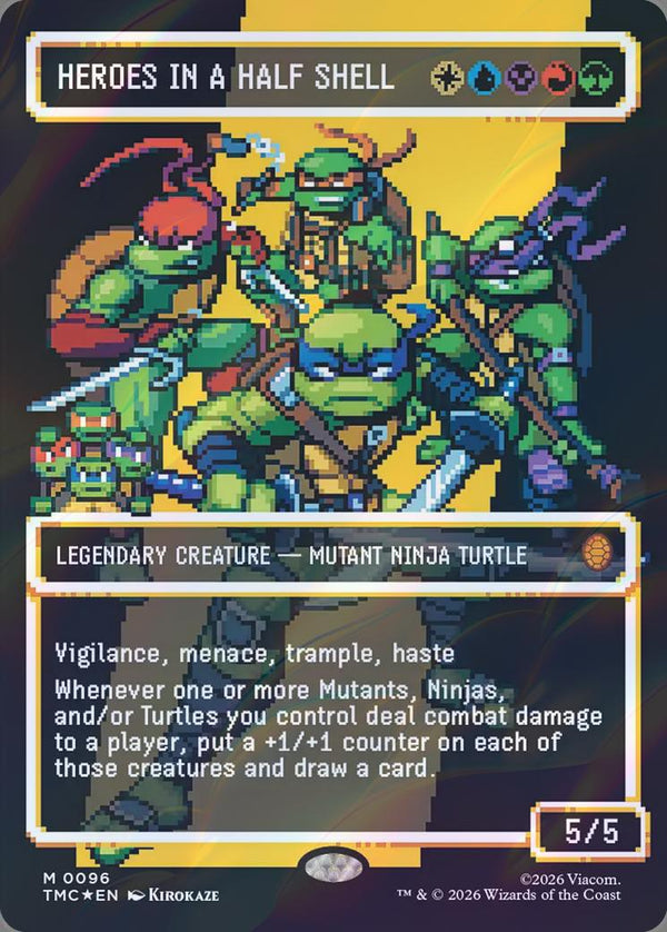 Heroes in a Half Shell - Pixel Art (Surge Foil) (TMC)