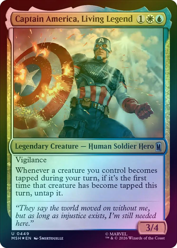 Captain America, Living Legend (Surge Foil) (MSH)