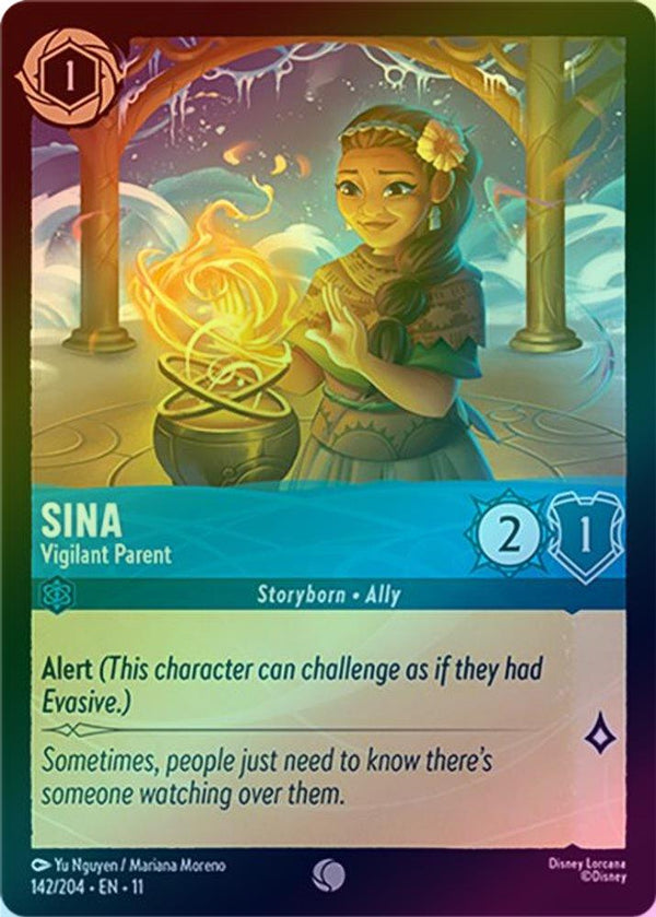 Sina (Vigilant Parent) - 142/204 - Common (Foil)