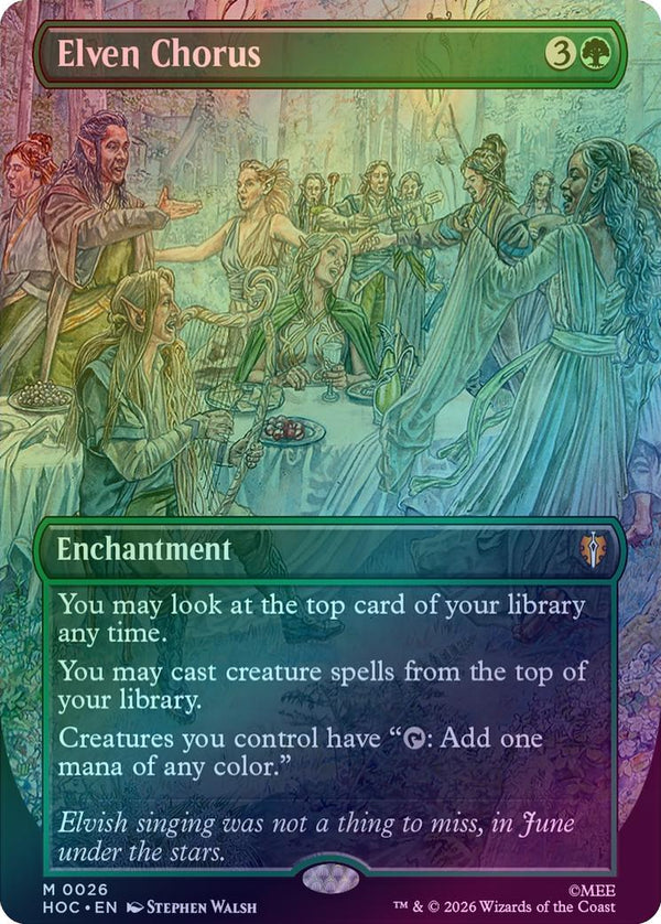 Elven Chorus - Borderless (Foil) (HOC)