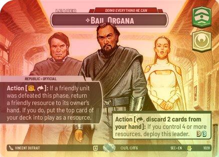 Bail Organa - Doing Everything He Can (Showcase) - 1028 - Rare (Foil)
