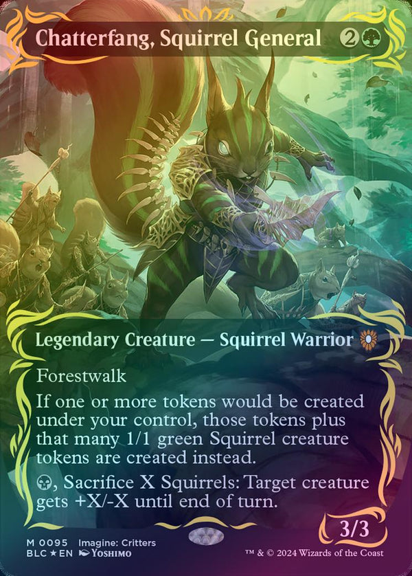 Chatterfang, Squirrel General - Borderless (Raised Foil) (BLC)