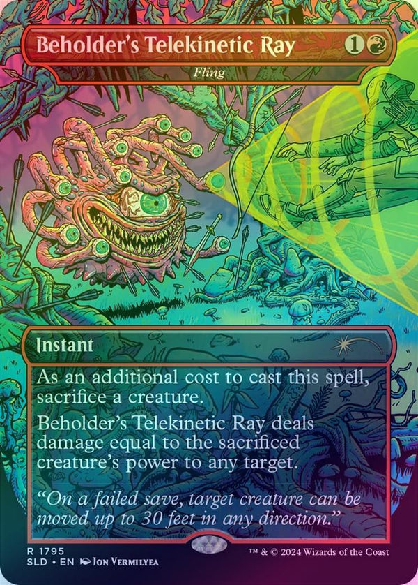 Beholder's Telekinetic Ray // Fling - Death is in the Eye of the Beholder II (Foil) (SLD)