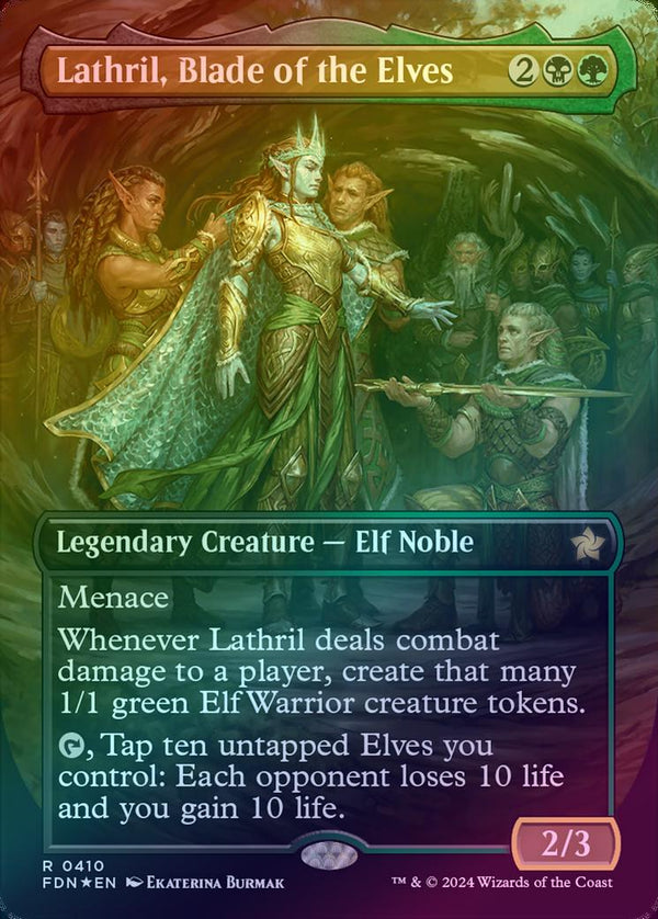 Lathril, Blade of the Elves - Borderless (Mana Foil) (FDN)