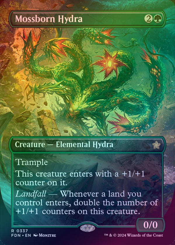 Mossborn Hydra - Borderless (Foil) (FDN)