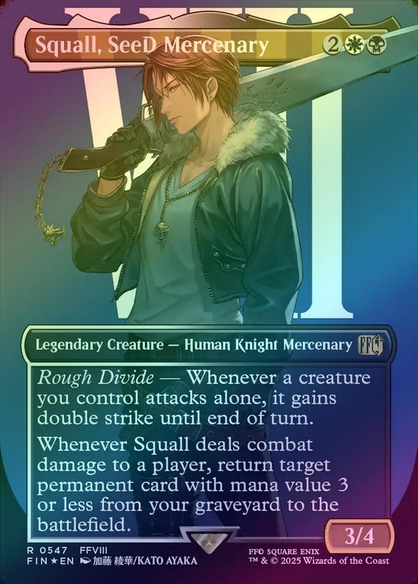 Squall, SeeD Mercenary - Borderless (Surge Foil) (FIN)
