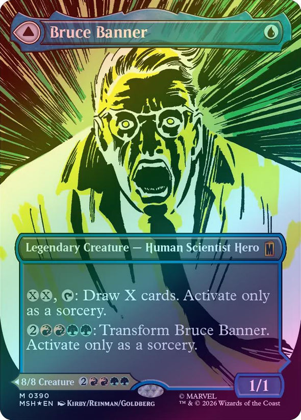 Bruce Banner // The Incredible Hulk - Borderless Classic Comic (Foil) (MSH) (Pre-Order)
