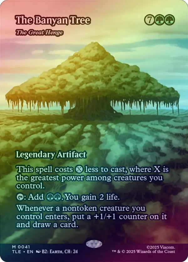 The Banyan Tree // The Great Henge - Borderless Source Material (Foil) (TLE)