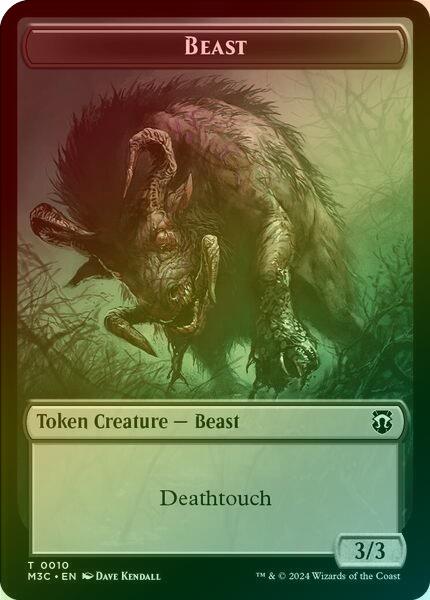 Beast (010) // Shapeshifter (008) Token (Ripple Foil) (TM3C)