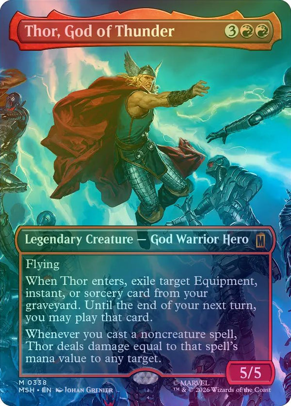 Thor, God of Thunder - Borderless Scene (Foil) (MSH) (Pre-Order)