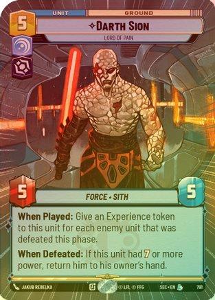 Darth Sion - Lord of Pain (Hyperspace Foil) - 791 - Legendary (Foil)