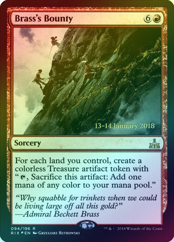 Brass's Bounty - Prerelease Promo (Foil) (PRIX)