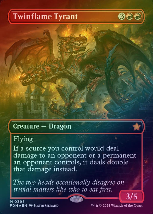 Twinflame Tyrant - Borderless (Mana Foil) (FDN)