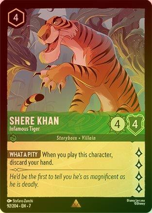 Shere Khan (Infamous Tiger) - 92/204 - Rare (Foil)