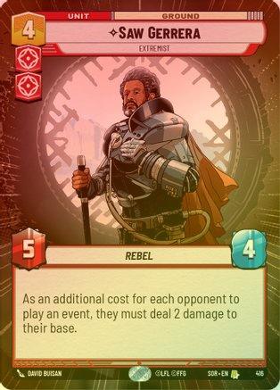 Saw Gerrera - Extremist (Hyperspace) - 416 - Rare (Foil)