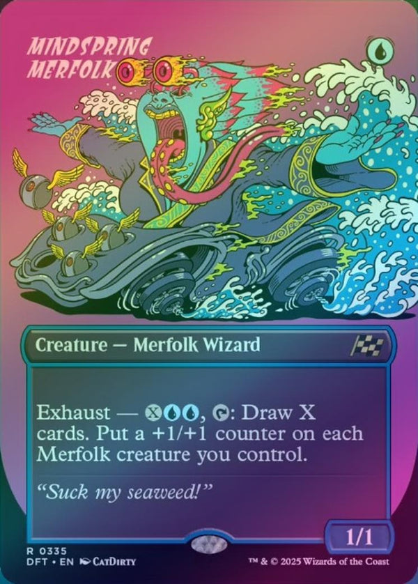 Mindspring Merfolk - Borderless Rude Rider (Foil) (DFT)