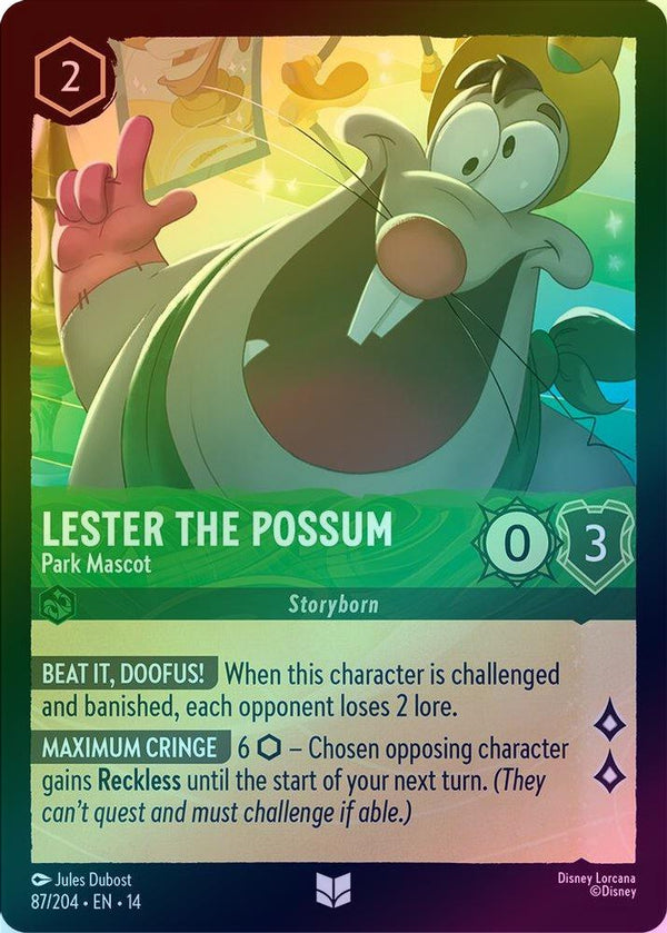 Lester the Possum (Park Mascot) - 87/204 - Uncommon (Foil)