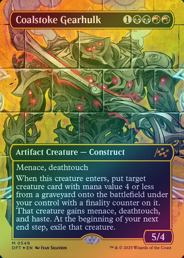 Coalstoke Gearhulk - Borderless Graffiti Giant (First-Place Foil) (DFT)