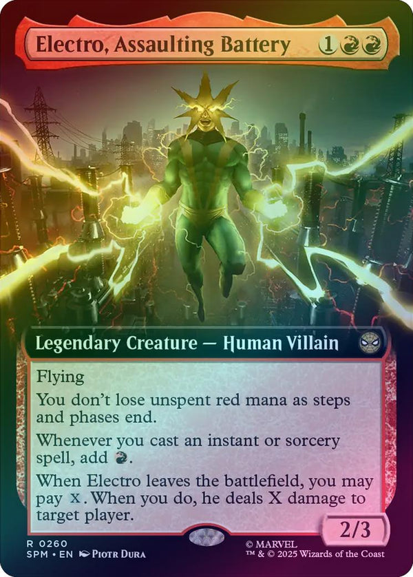 Electro, Assaulting Battery - Extended Art (Foil) (SPM)