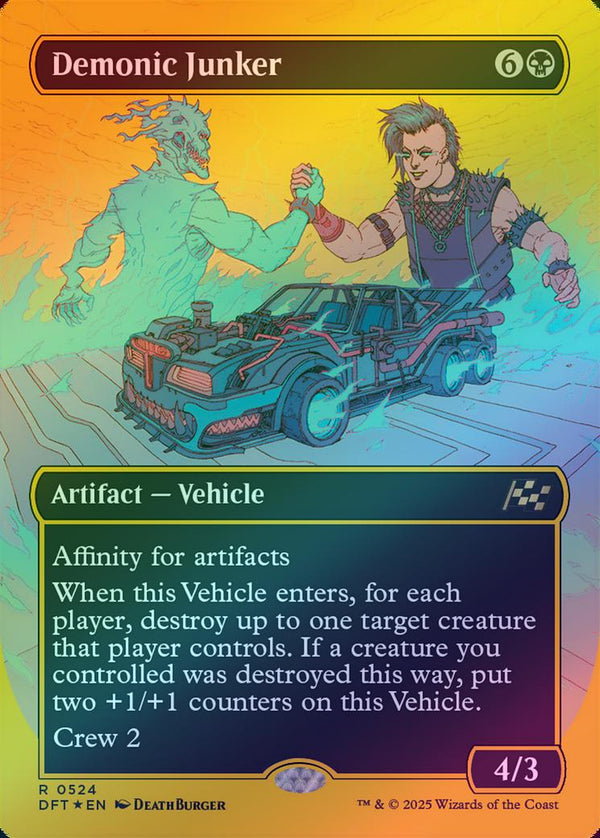 Demonic Junker - Borderless Revved Up (First-Place Foil) (DFT)