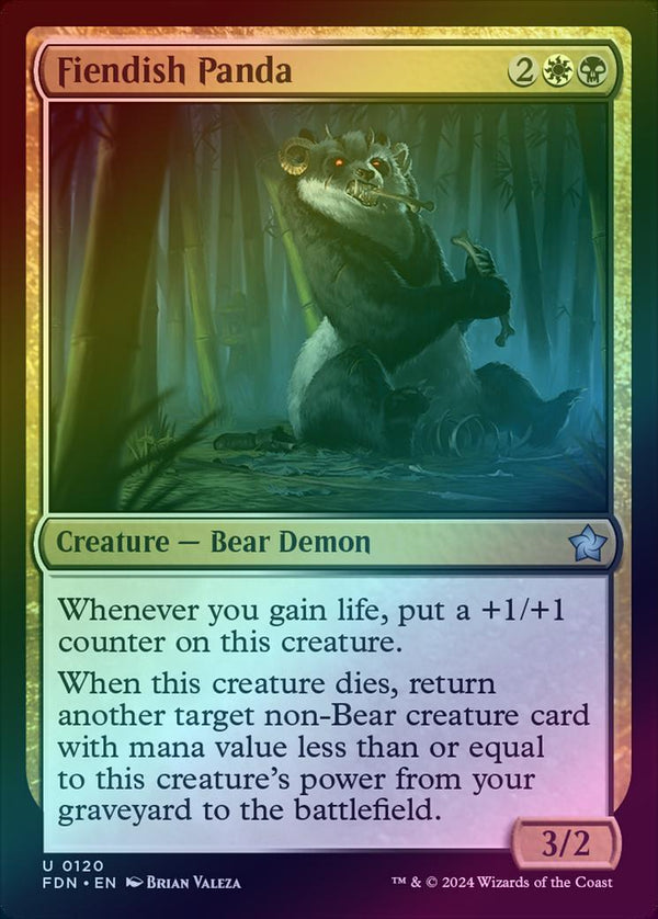 Fiendish Panda (Foil) (FDN)