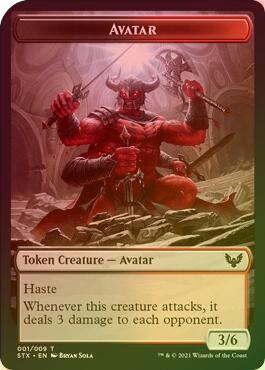 Fractal (003) // Avatar (001) Token (Foil) (TSTX)