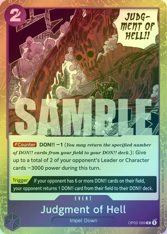 Judgment of Hell (Jolly Roger Foil) - OP02-089 - Rare