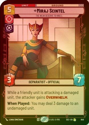 Miraj Scintel - The Weak Deserve to Kneel (Foil) - 649 - Rare (Foil)