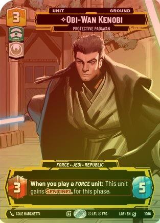 Obi-Wan Kenobi - Protective Padawan (Prestige Foil) - 1096 - Special (Foil)