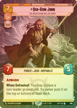 Qui-Gon Jinn - The Negotiations Will Be Short (Hyperspace) - 940 - Legendary (Foil)